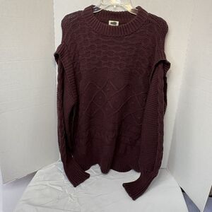 A.N.A Sweater Women's L Burnished Burgundy Long Sleeve Crew Neck